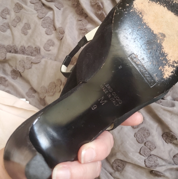 Marc Jacobs Black Suede Slingback Pumps. Made in Italy. - Picture 5 of 11